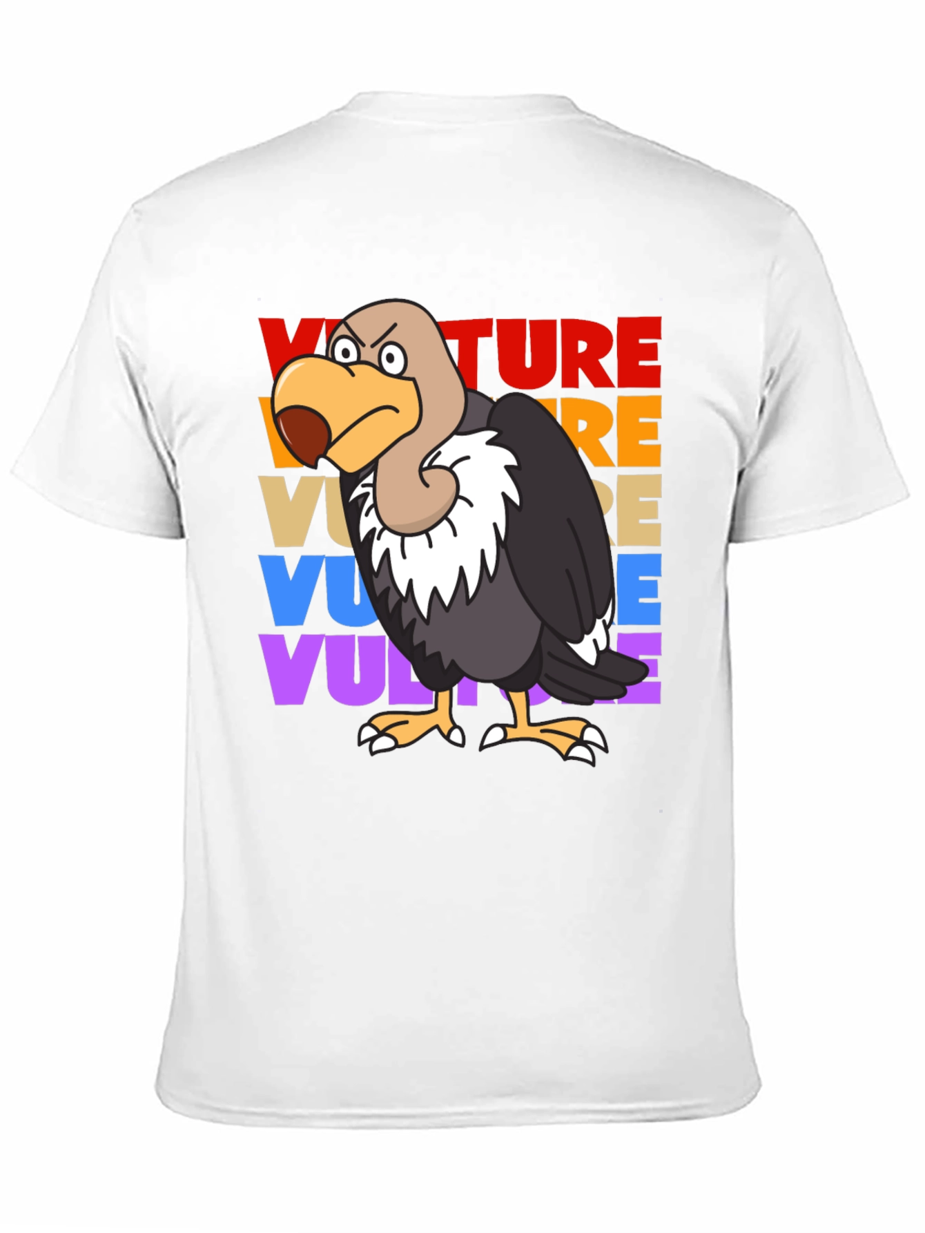 Black Vulture T-Shirt - Retro Style Cartoon Bird Tee view 11