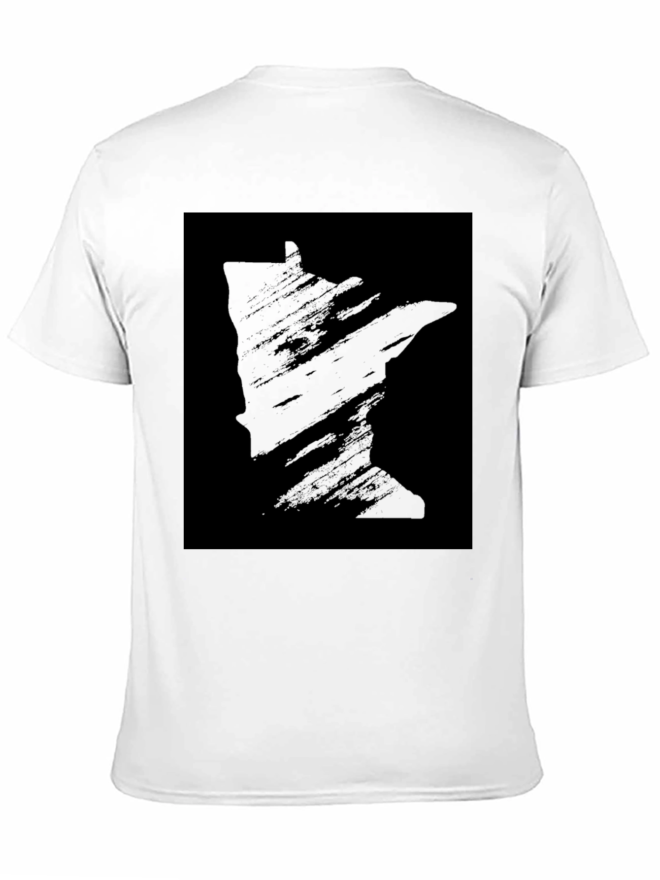 Black Minnesota State Silhouette Black T-Shirt view 11