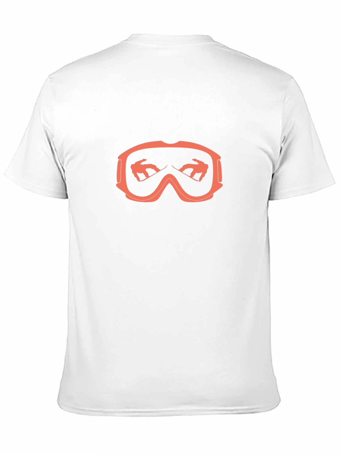 Black Snowboard Goggles Graphic Tee - Black Cotton T-Shirt view 11