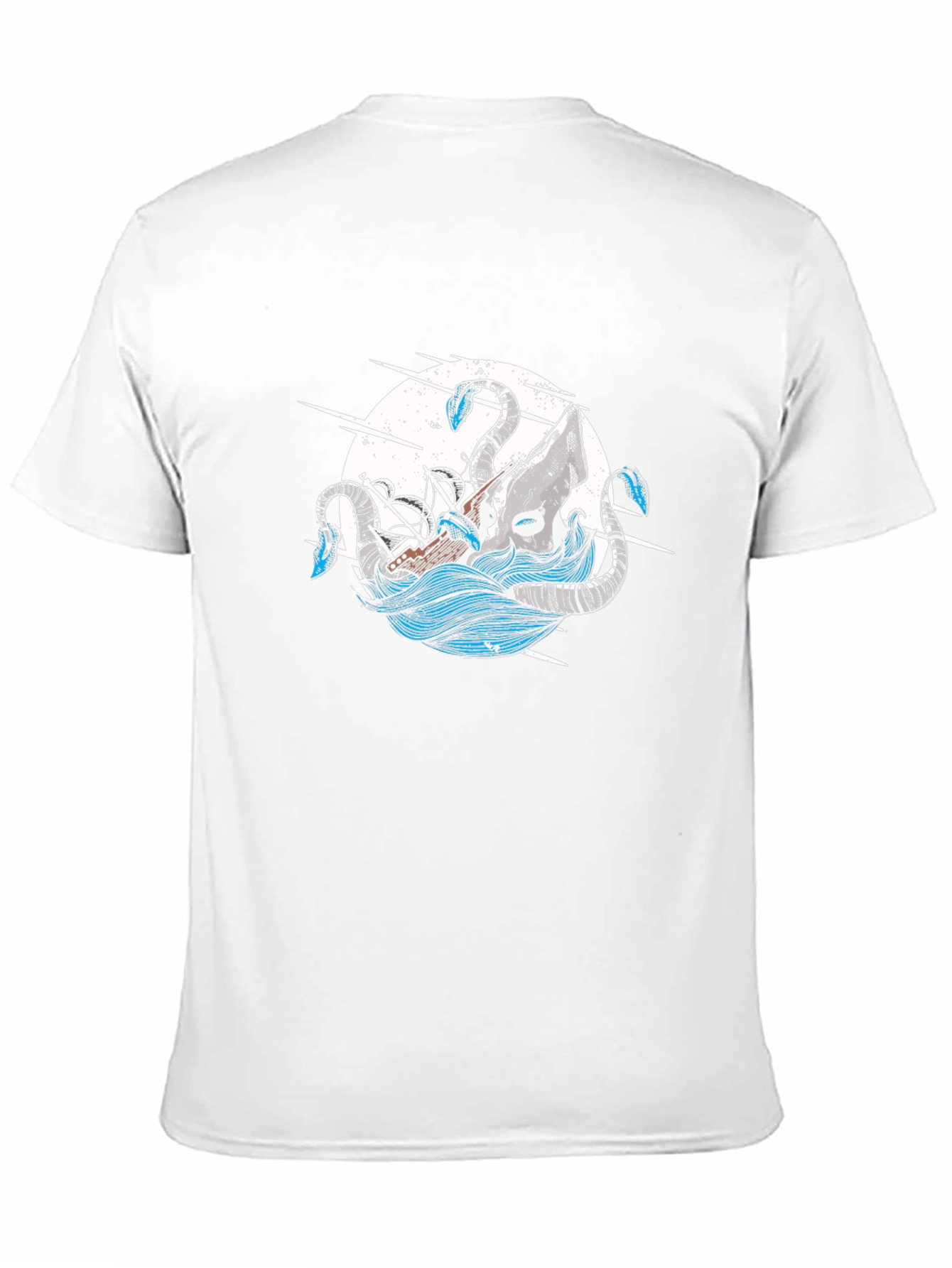 Black Kraken Attack Graphic Tee - Nautical Style view 11