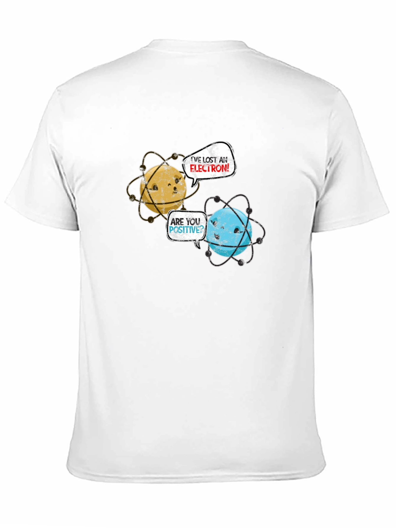 Black Funny Science Atom T-Shirt - Lost an Electron! view 11