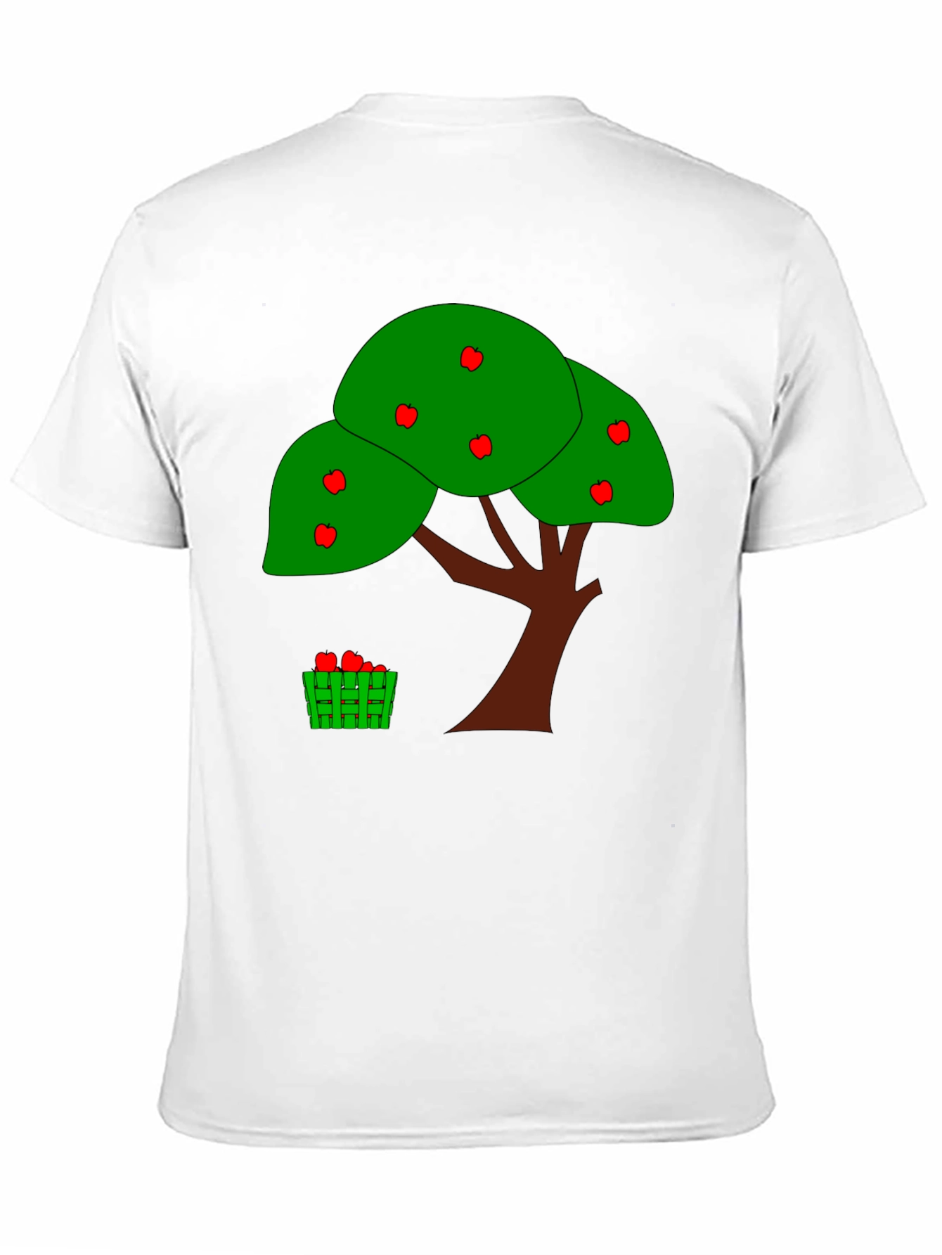 Black Apple Tree Graphic Print Black T-Shirt view 11