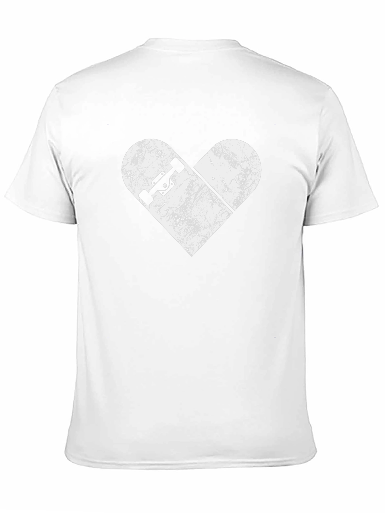 Black Skateboard Heart Graphic Tee - Cool Skater Design view 11
