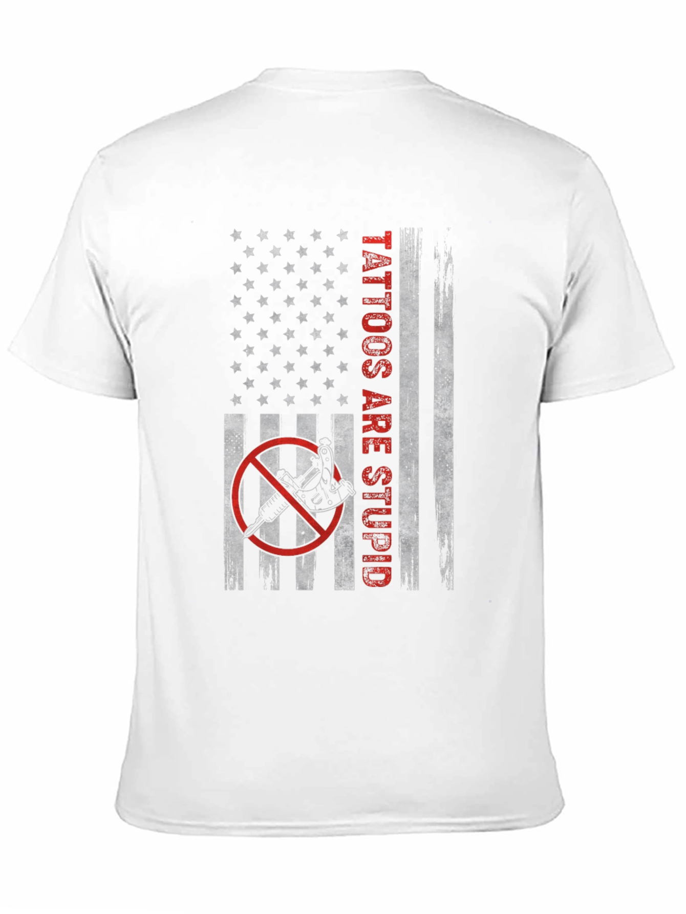 Black Tattoos Are Stupid Graphic T-Shirt - Patriotic Design view 11