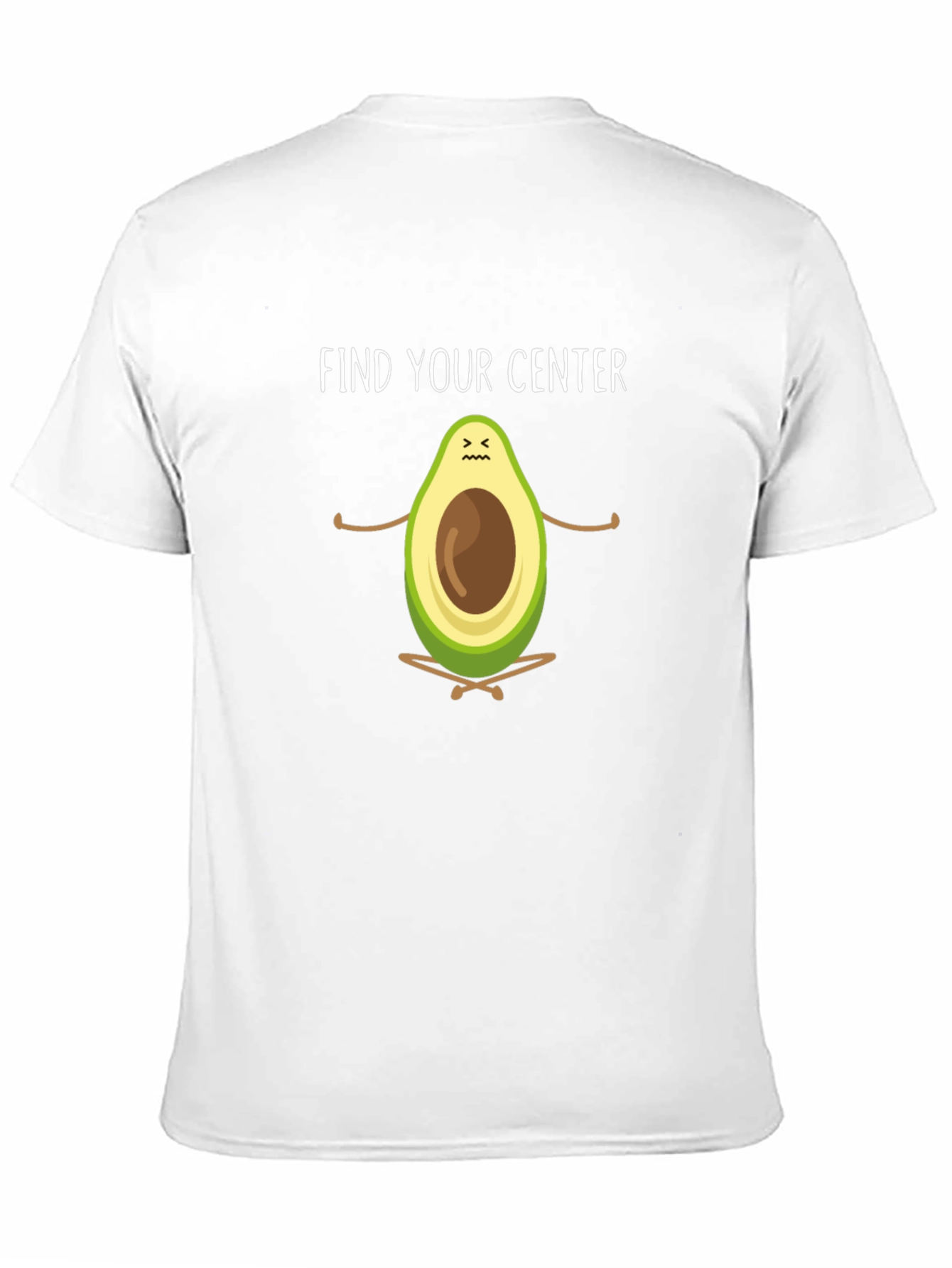 Black Find Your Center Avocado Meditation T-Shirt view 11