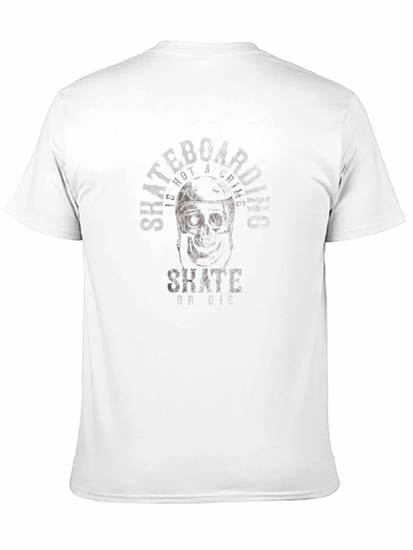 Black Skateboarding Skull Graphic Tee - Skate Or Die view 11