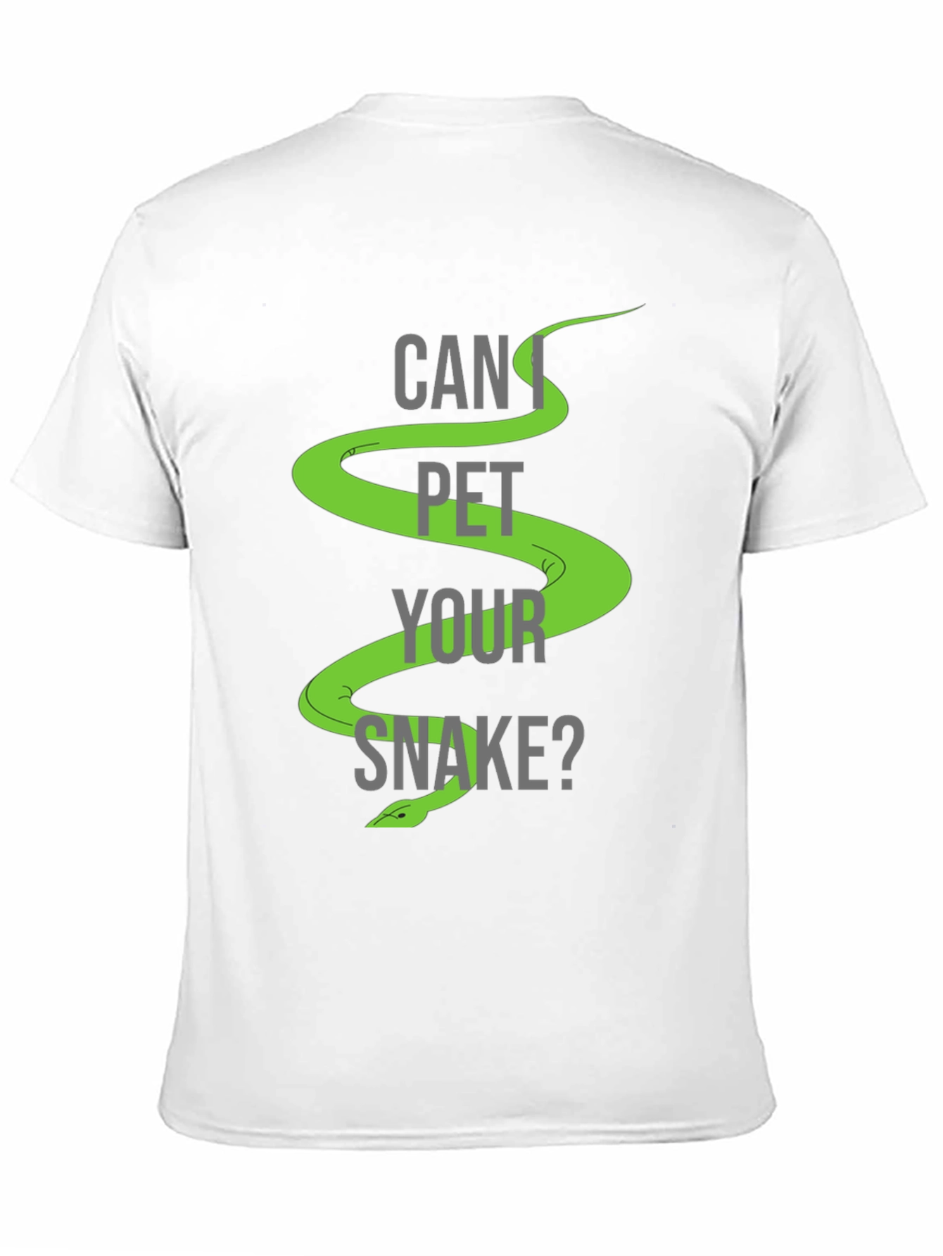 Black Can I Pet Your Snake? Graphic T-Shirt view 11