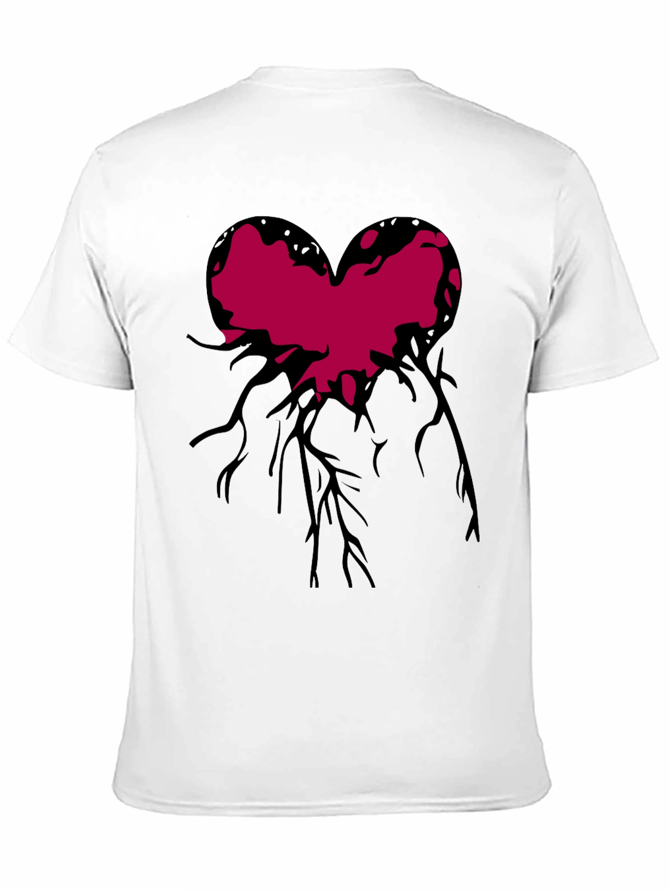 Black Heart Roots Graphic Print Crew Neck T-Shirt view 11
