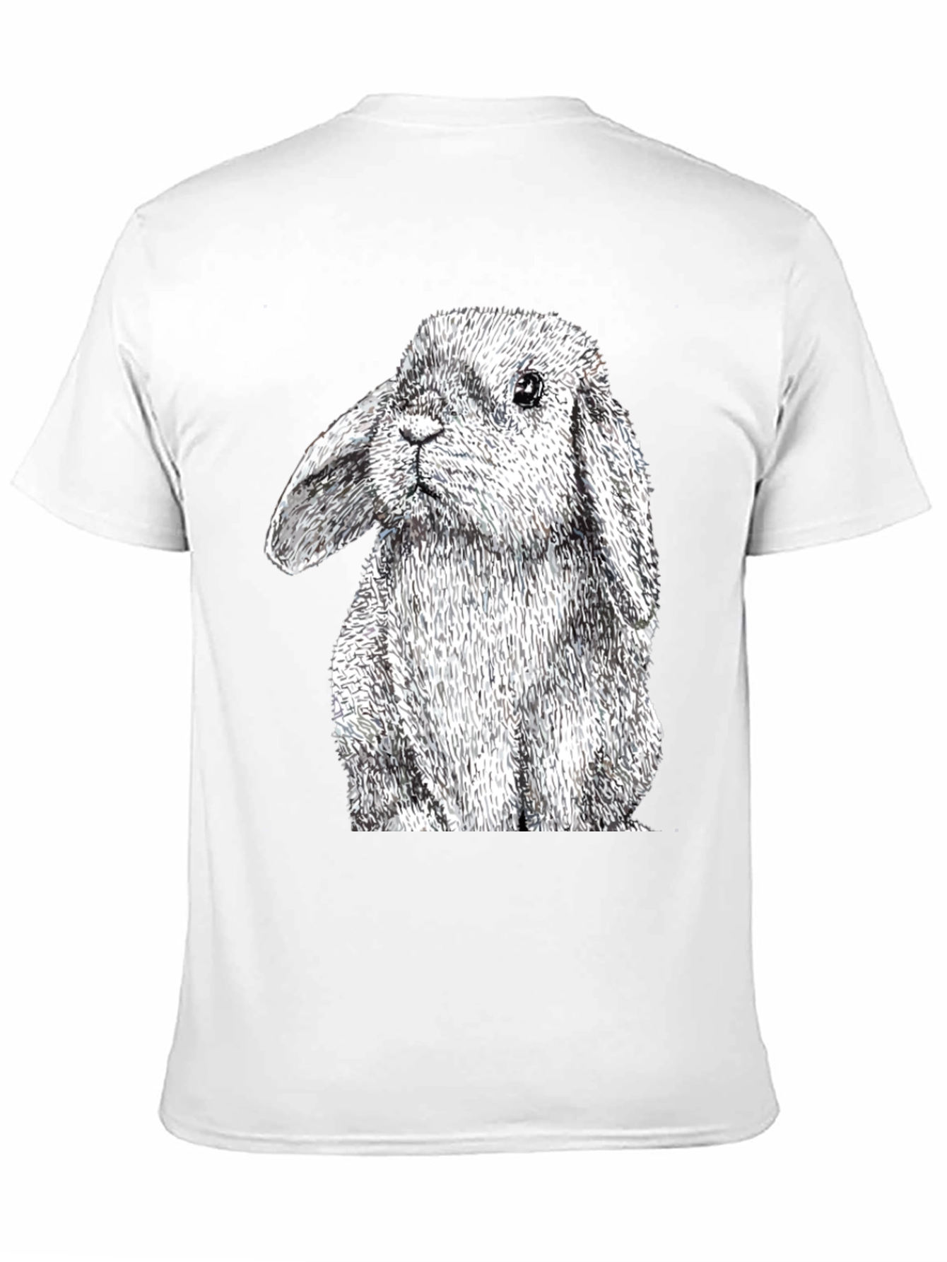 Black Rabbit Graphic Tee - Black Cotton T-Shirt view 11