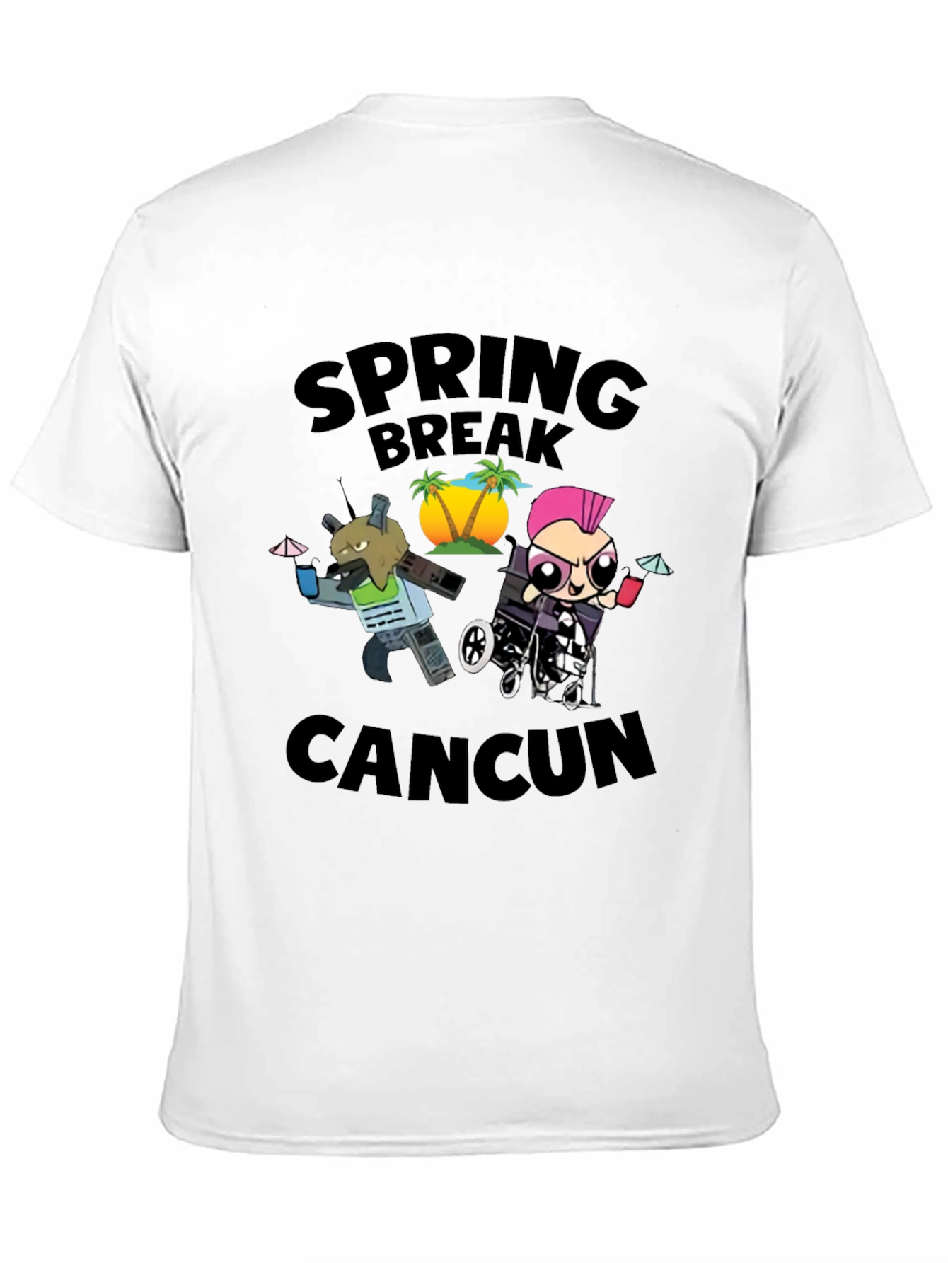 Black Spring Break Cancun Graphic Tee view 11