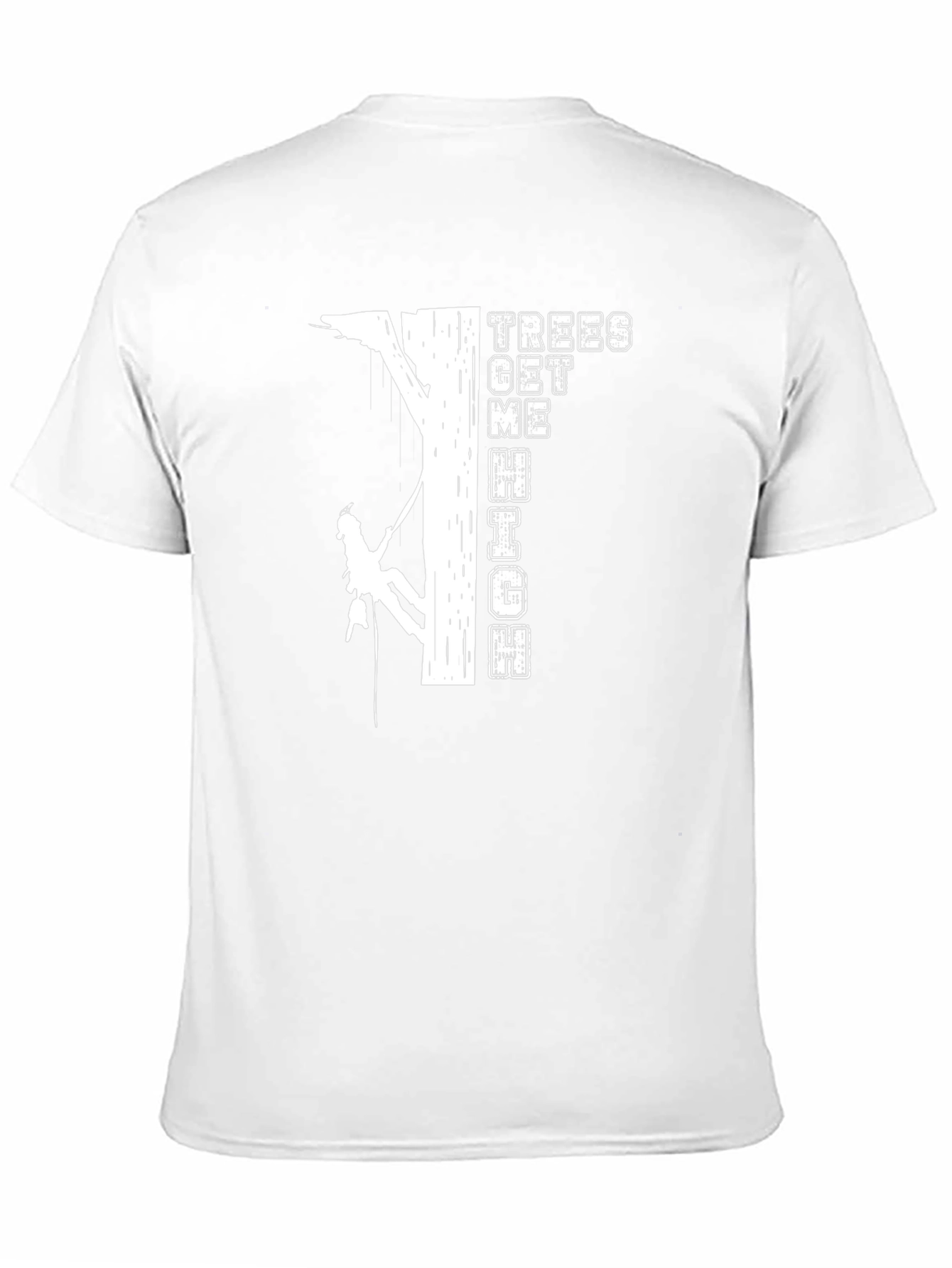 Black Trees Get Me High T-Shirt Climbing Design view 11