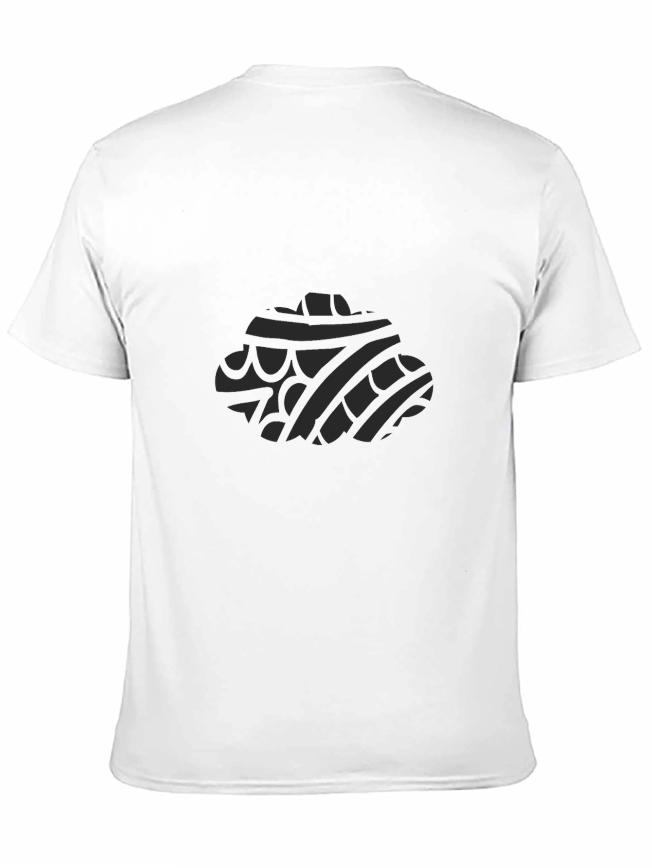 Black Men's Black T-Shirt with Tribal Design view 11