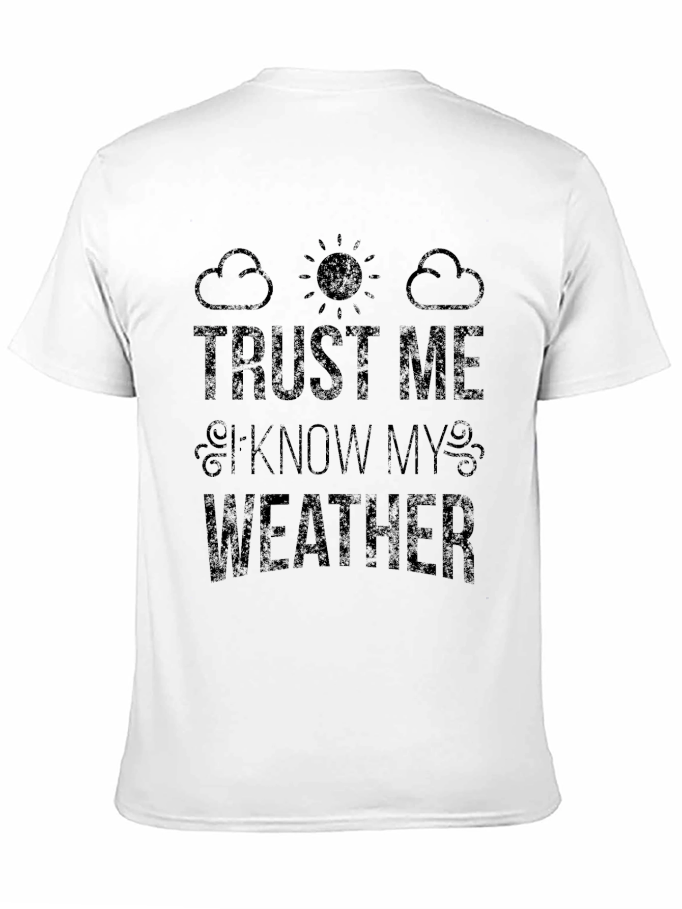 Black Trust Me I Know My Weather Graphic T-Shirt view 11