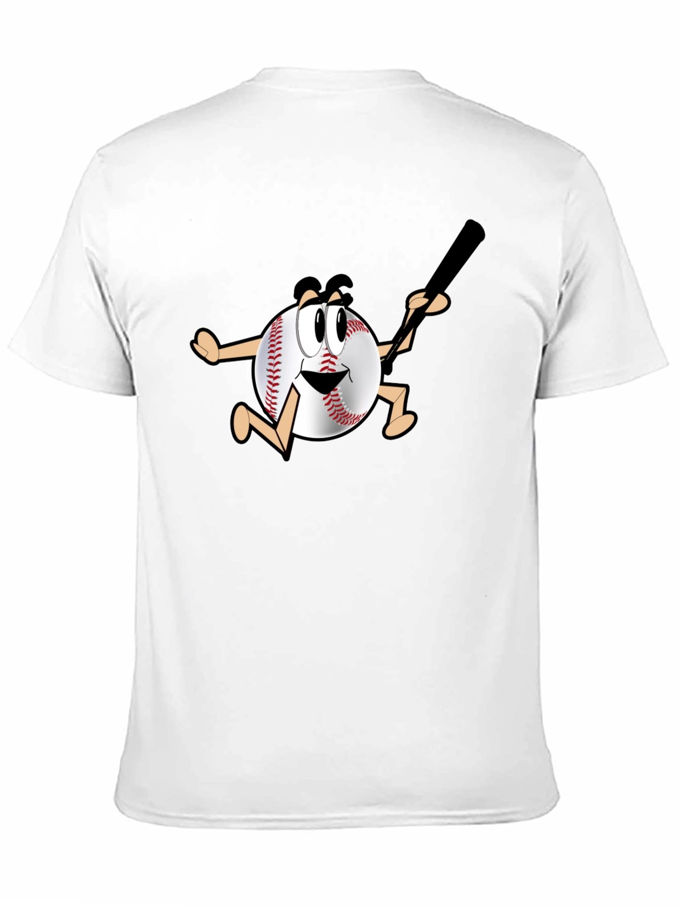 Black Baseball Cartoon T-Shirt view 11