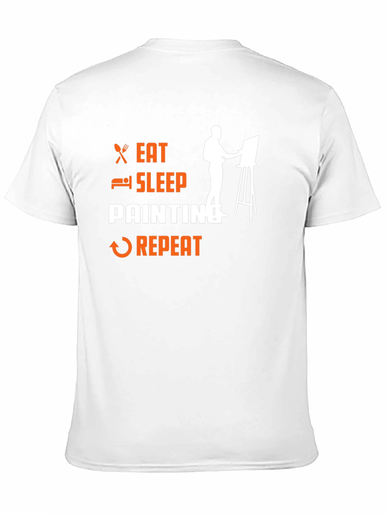 Eat Sleep Painting Repeat Black T-Shirt - 11
