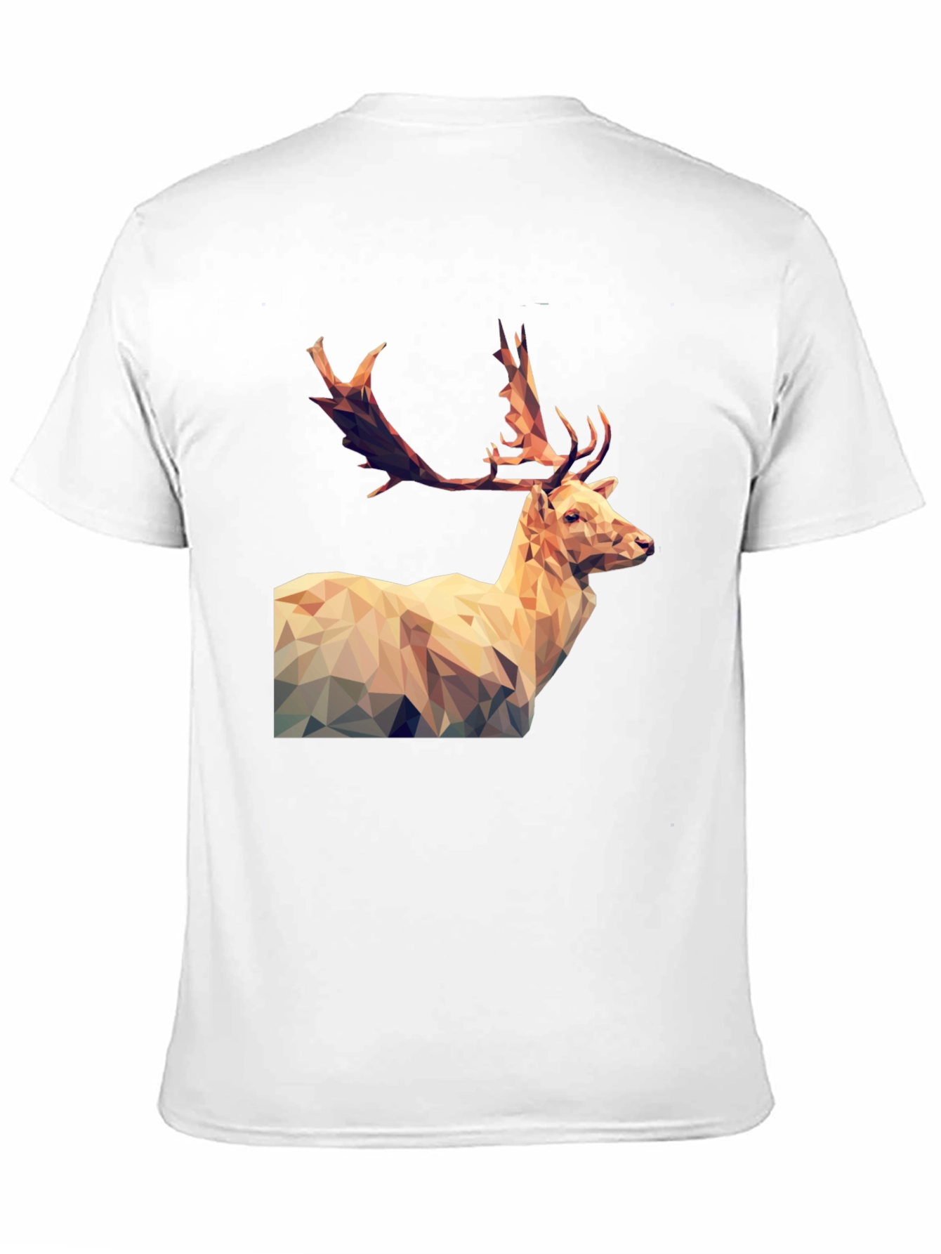 Black Geometric Deer Graphic Tee - Men's Black T-Shirt view 11