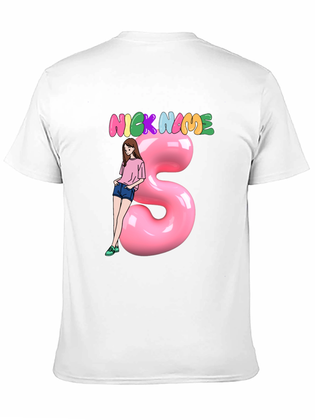 Black Nickname Girl Graphic T-Shirt - Unisex view 11