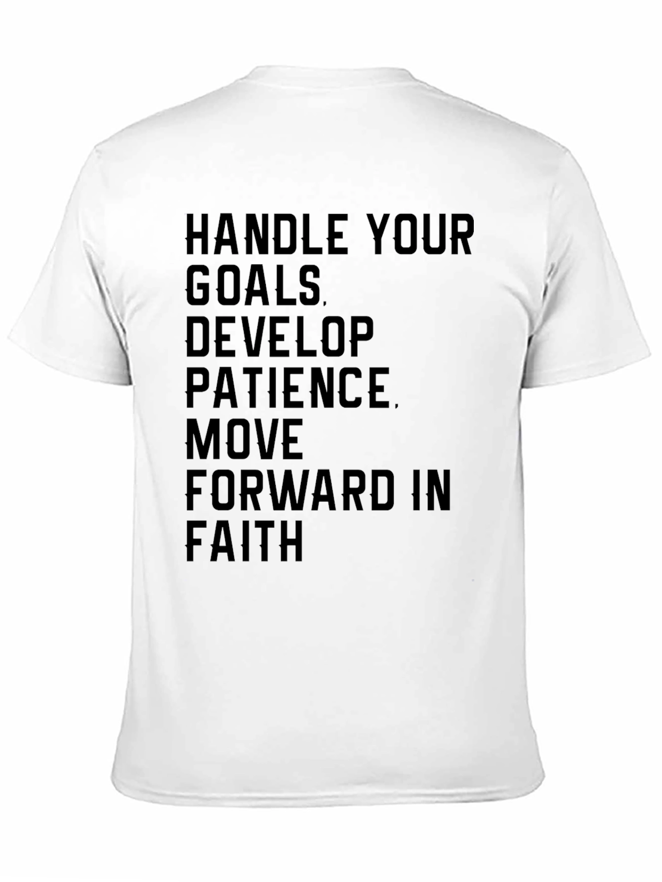 Black Motivational Black T-Shirt: Handle Your Goals view 11