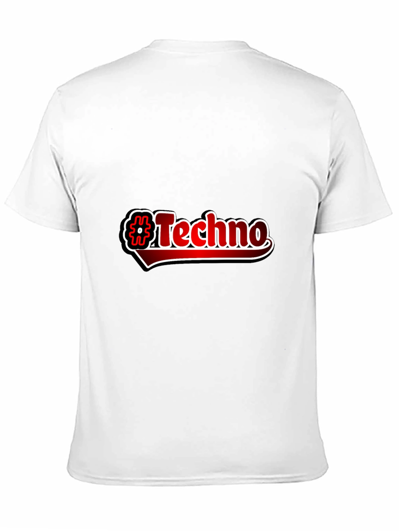 Black Hashtag Techno Graphic Tee view 11