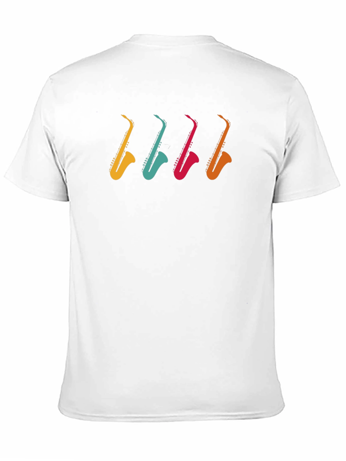 Black Colorful Saxophone Graphic Tee - Music Lover Shirt view 11