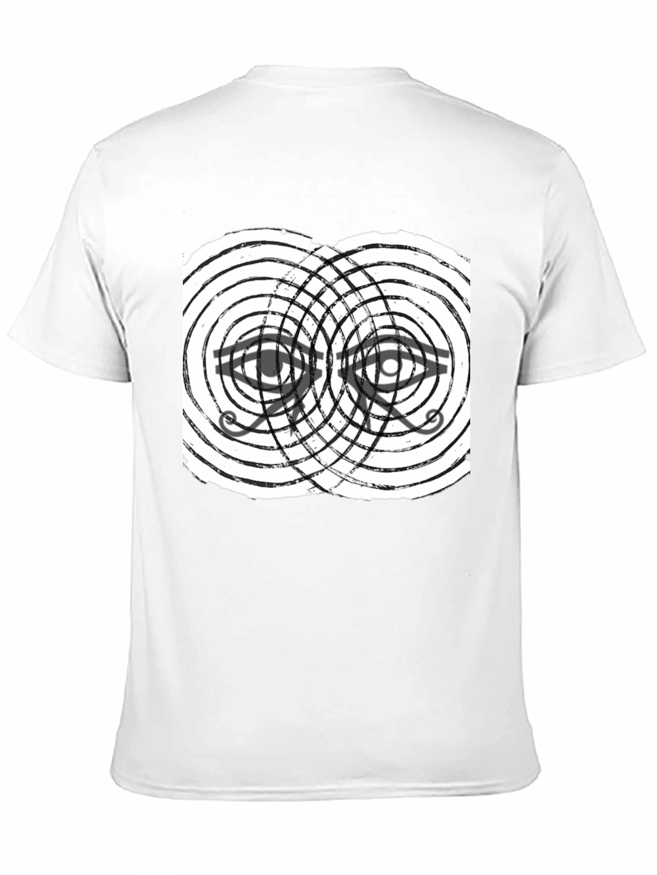 Black Eye of Horus Graphic Tee - Black Cotton T-Shirt view 11