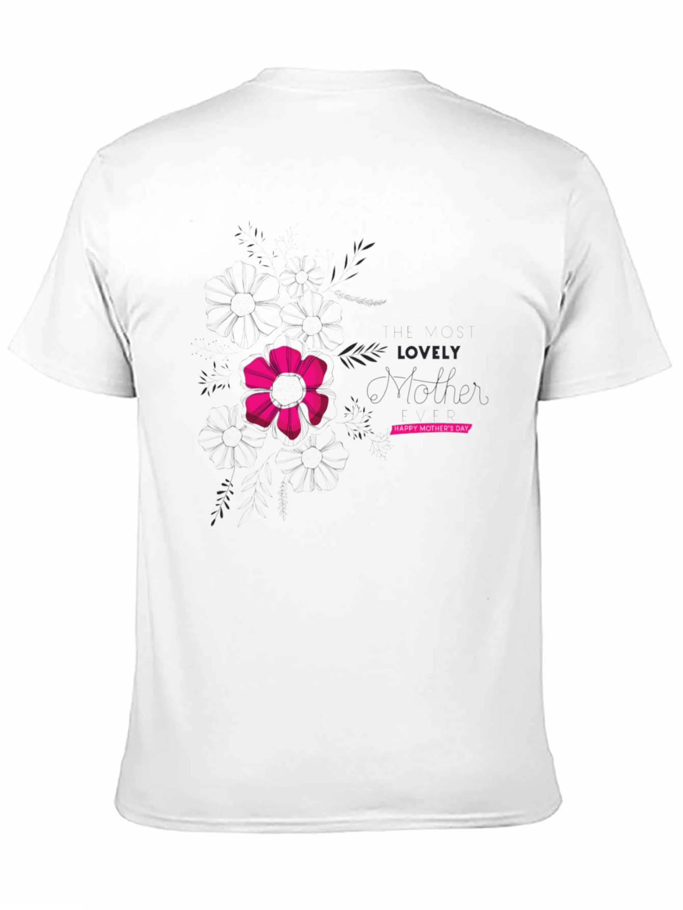 Black Lovely Mother's Day Black Graphic T-Shirt view 11