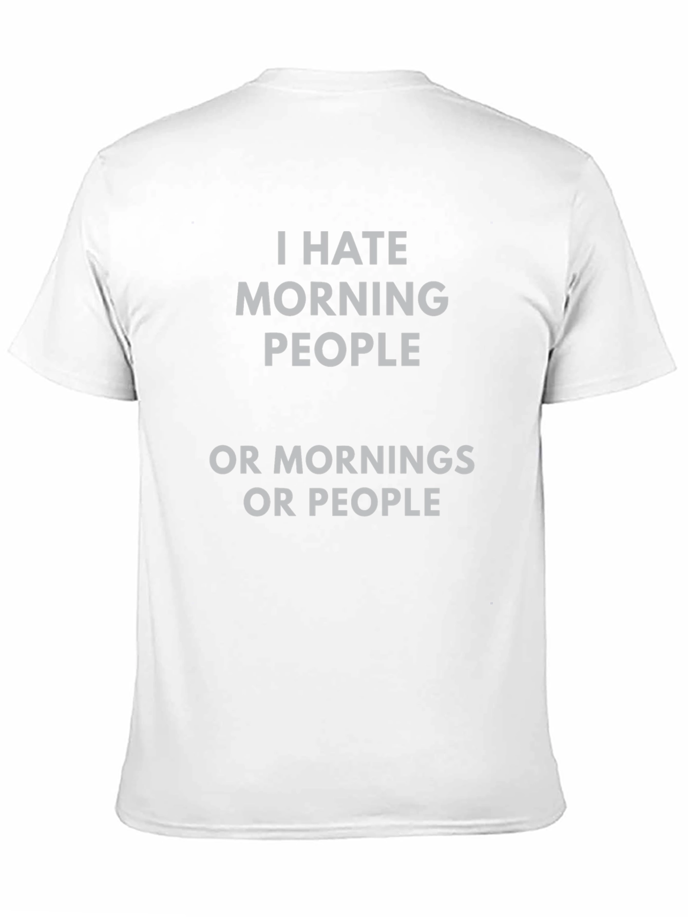 Black Funny I Hate Morning People T-Shirt view 11