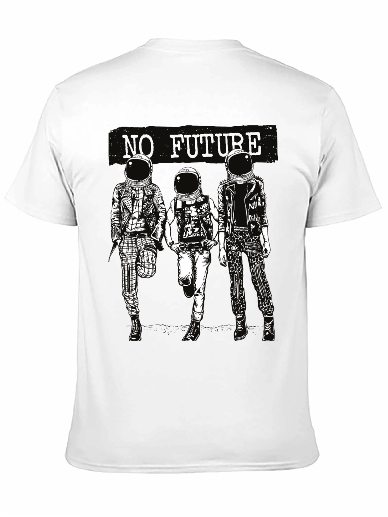 No Future Astronauts Black Graphic Tee - 11