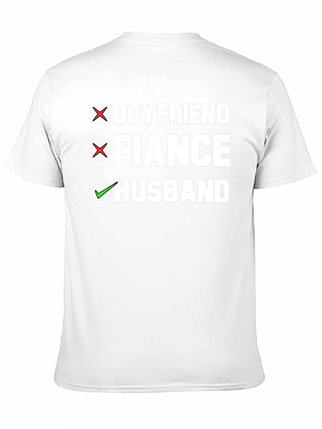 Black Husband T-Shirt - Boyfriend Fiance Checkbox Design view 11