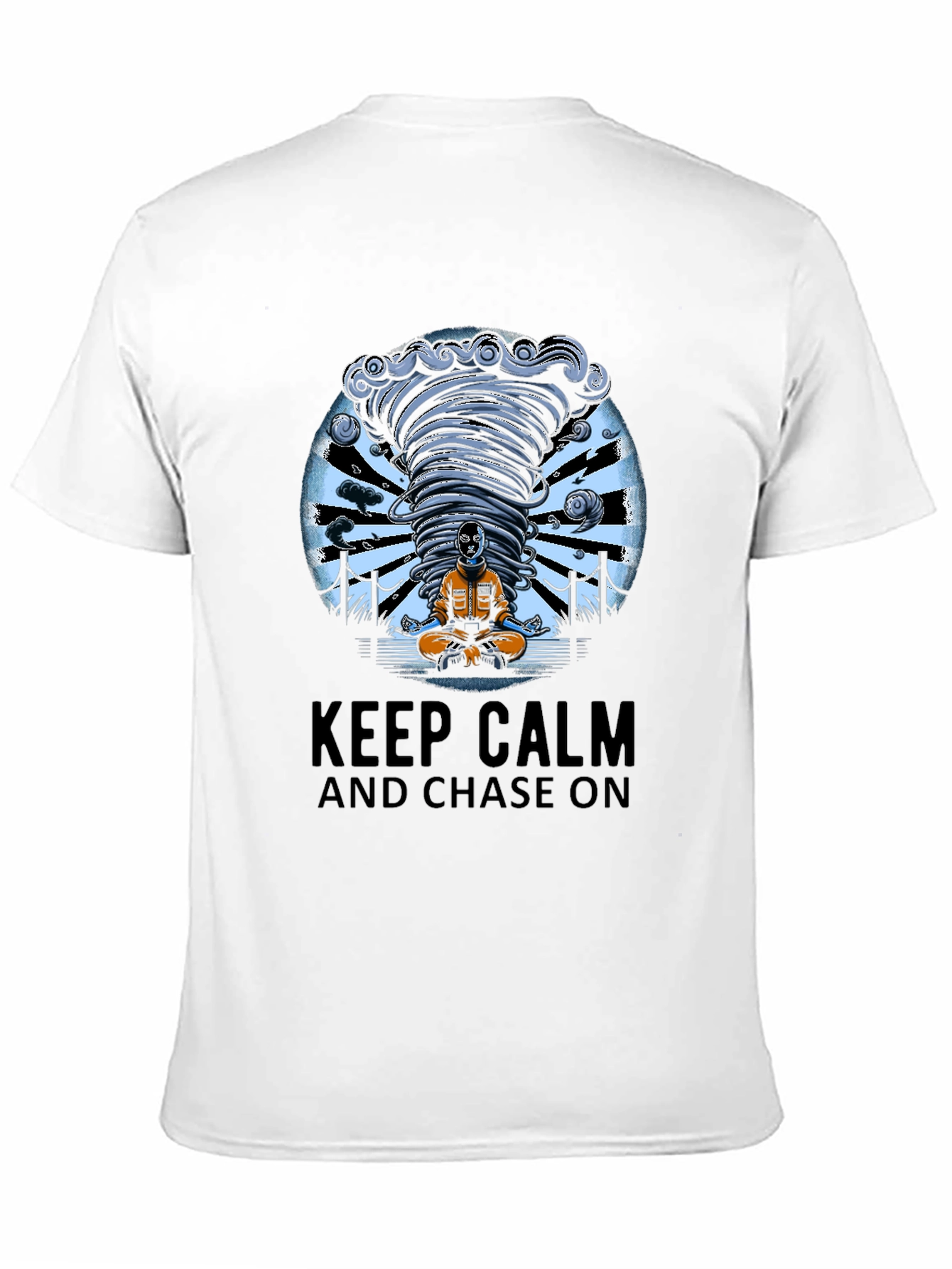 Black Keep Calm Tornado Chaser Graphic Tee view 11