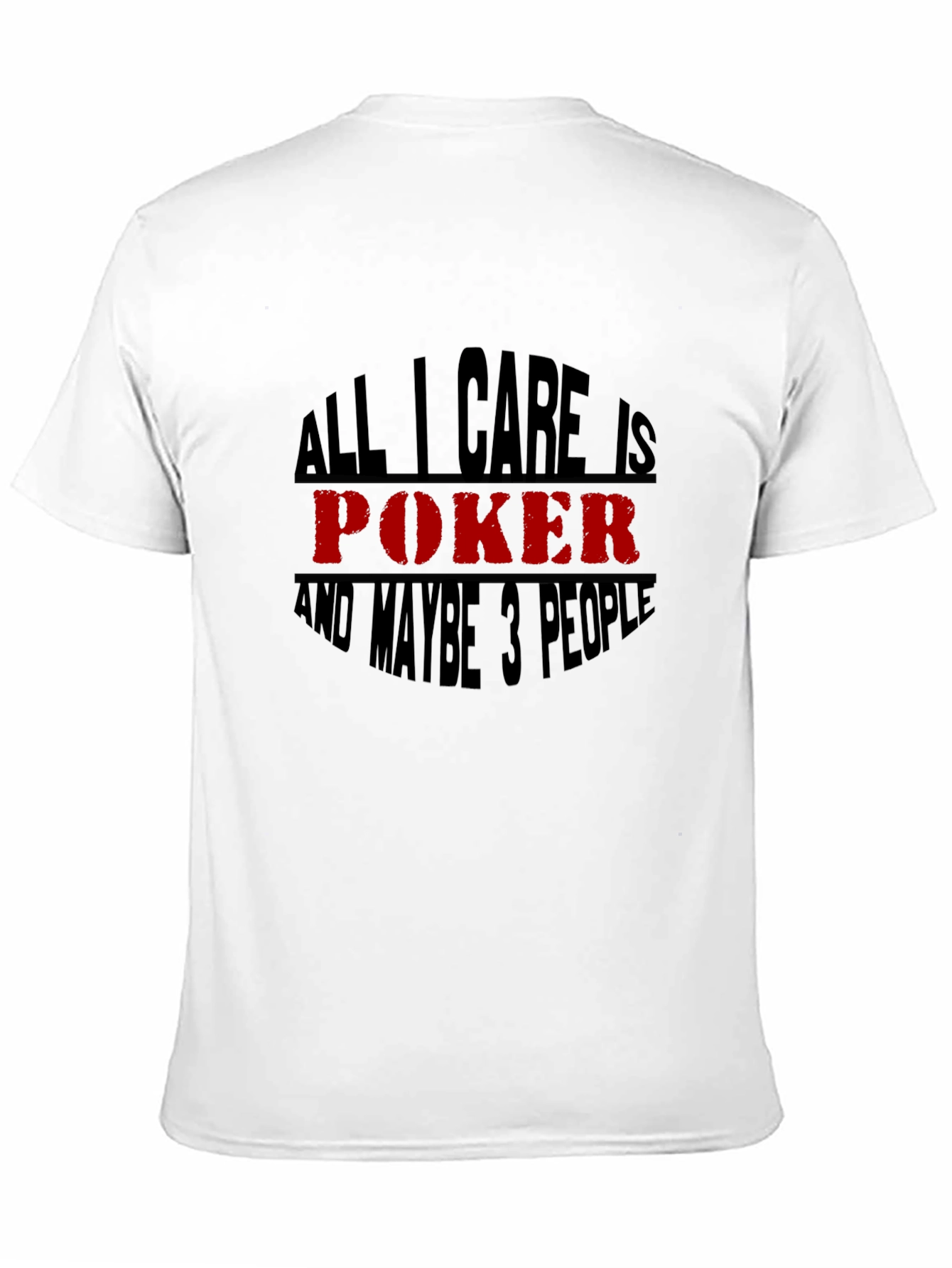 Black All I Care is Poker T-Shirt - Black view 11