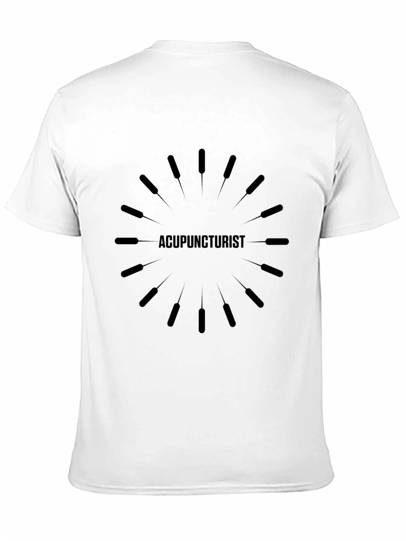 Black Acupuncturist Graphic T-Shirt - Unisex Black Tee view 11