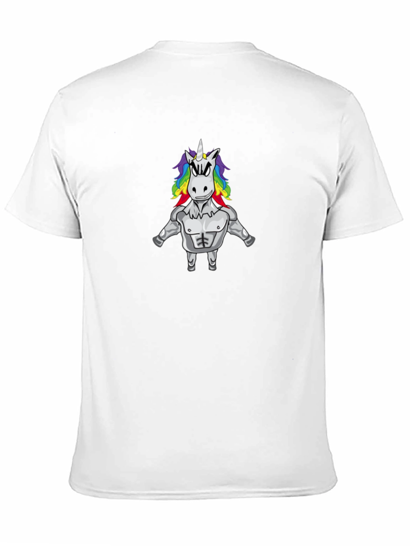 Black Buff Unicorn T-Shirt - Gym Humor, Rainbow Mane view 11