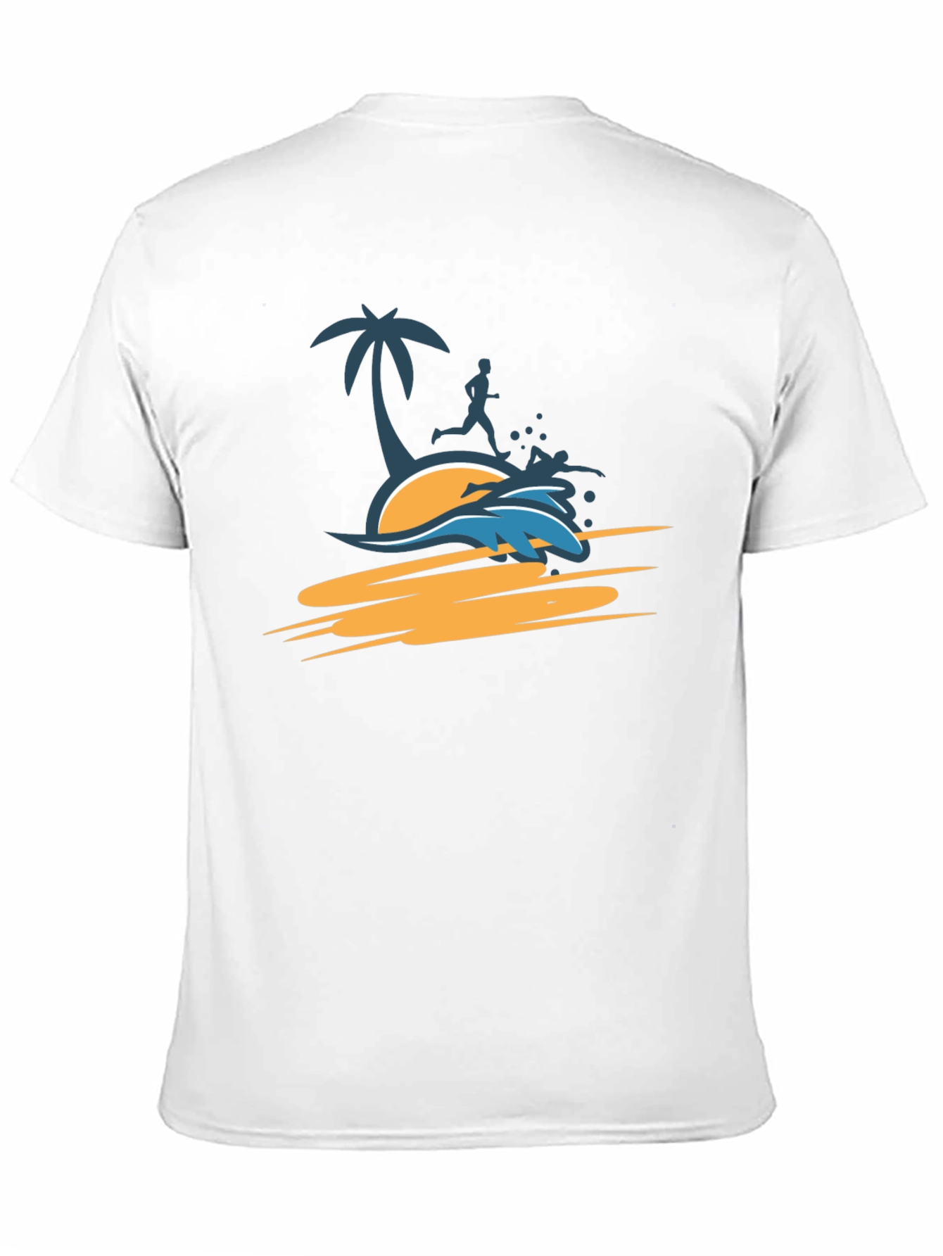 Black Tropical Beach Run T-Shirt - Black view 11