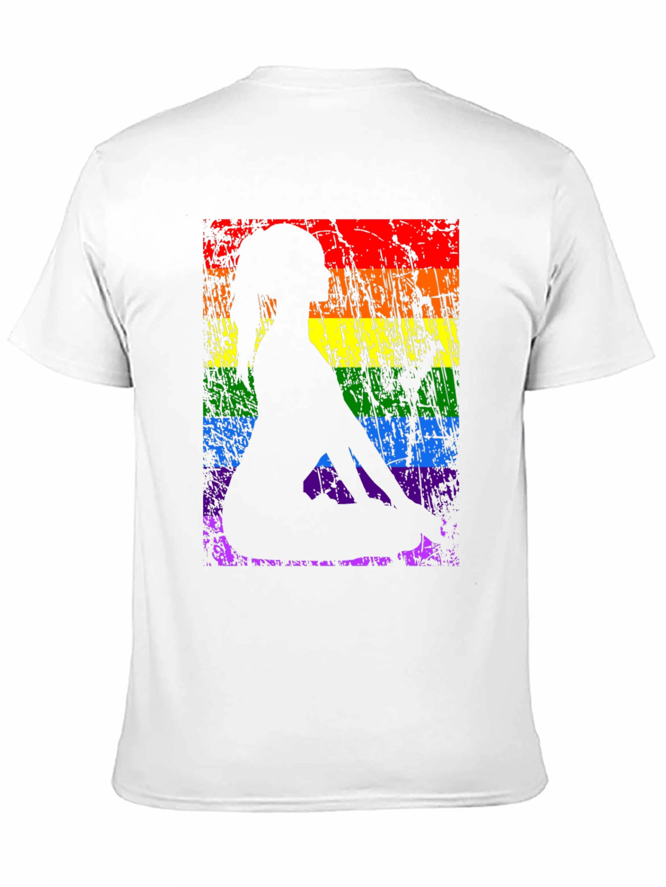 Black Yoga Pose LGBTQ Pride T-Shirt view 11