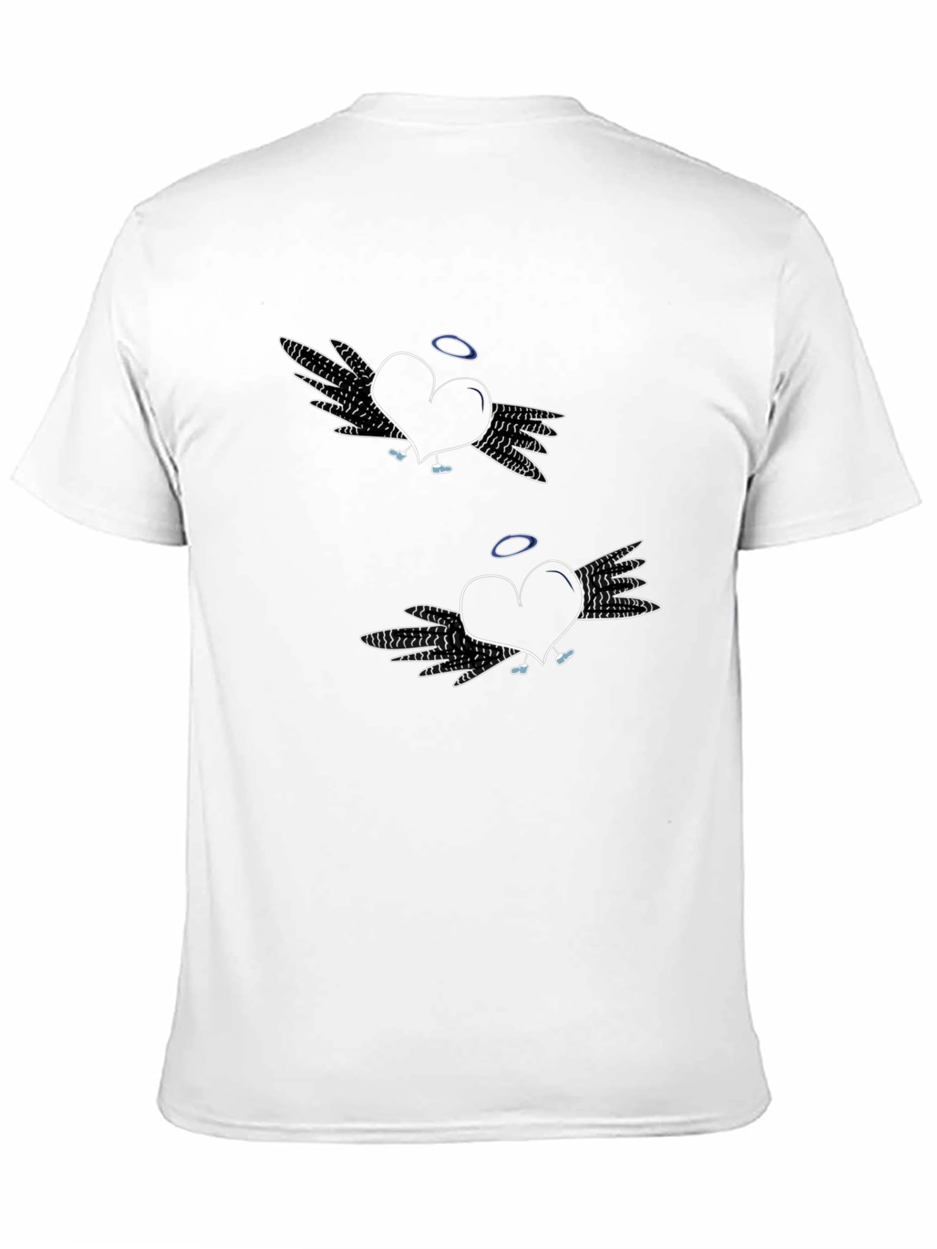 Black Angel Heart Graphic Tee - Black view 11