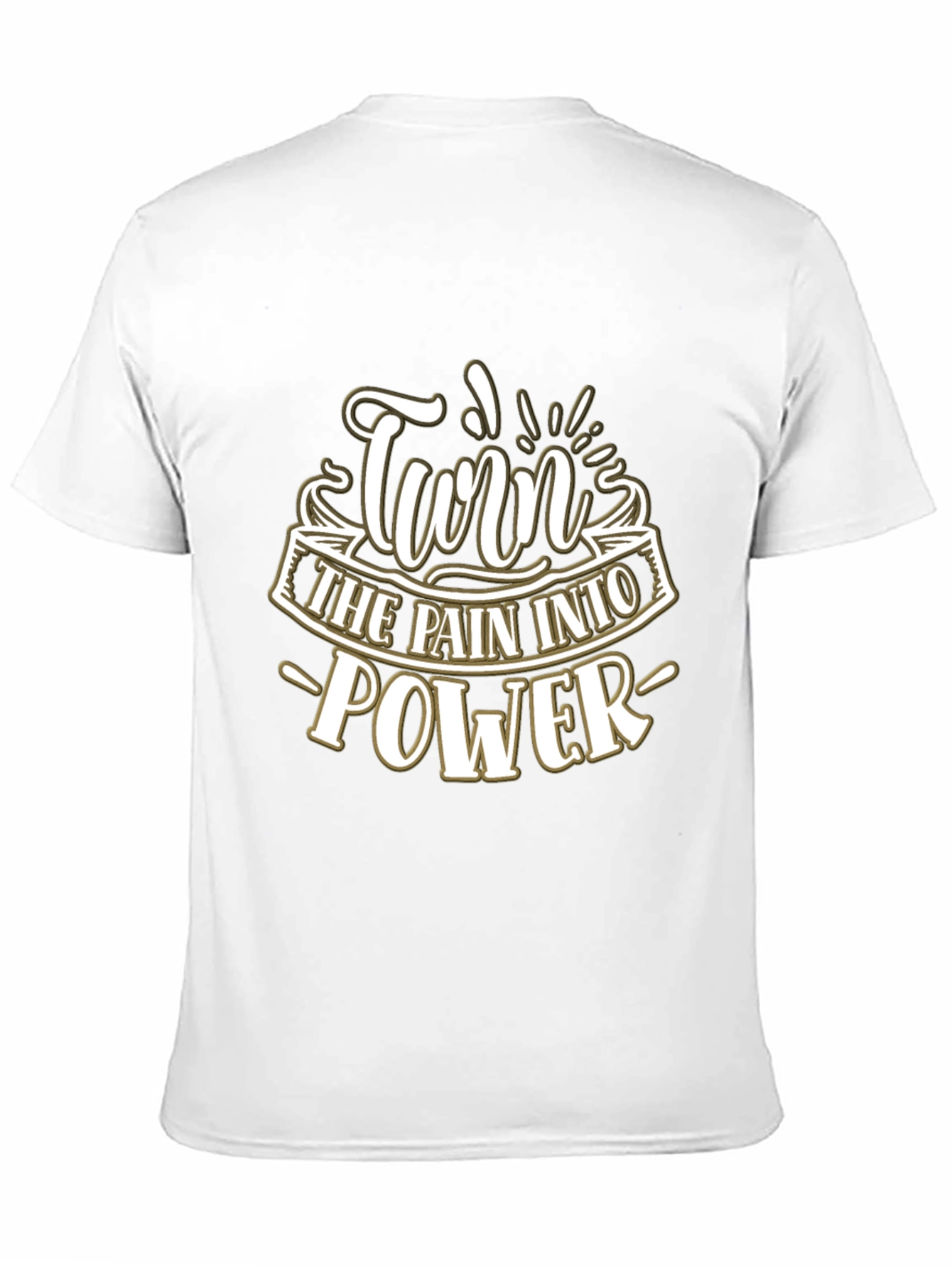 Black Turn Pain Into Power Graphic T-Shirt view 11