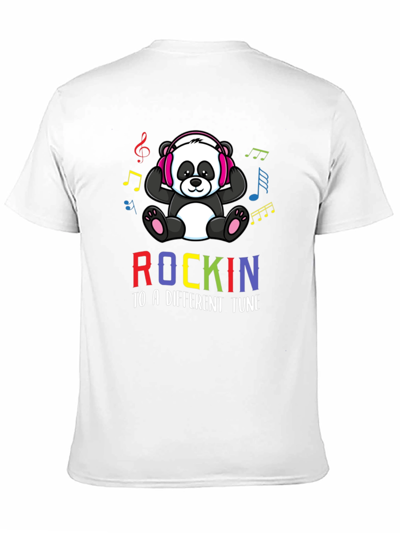 Black Rockin' Panda Music T-Shirt view 11