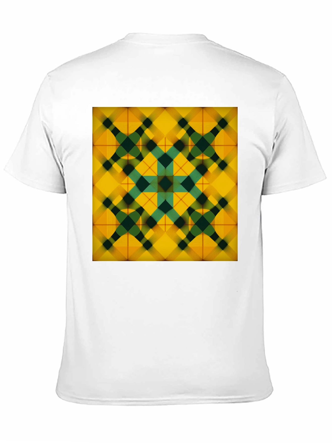 Black Geometric Plaid Tee - Stylish Graphic Print view 11