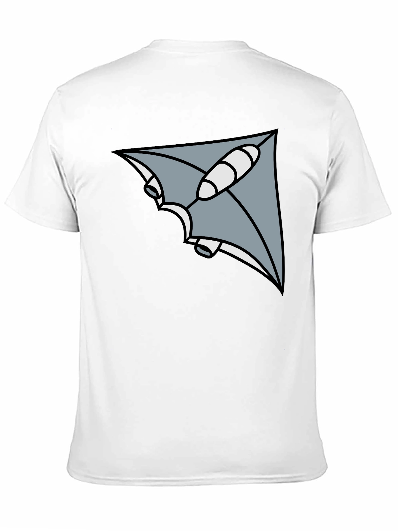 Black Geometric Ray Black T-Shirt view 11