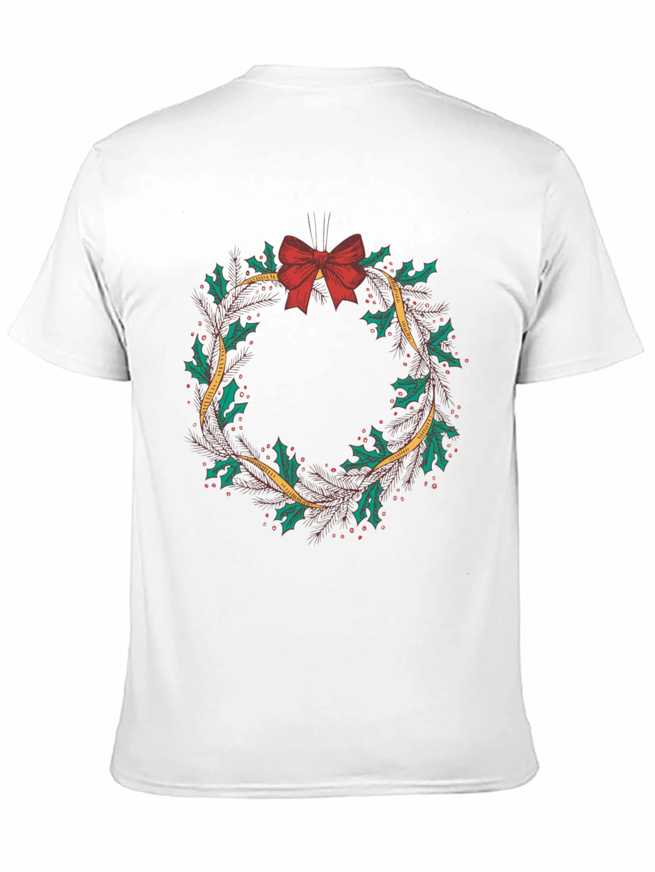 Black Holiday Wreath Graphic Tee view 11