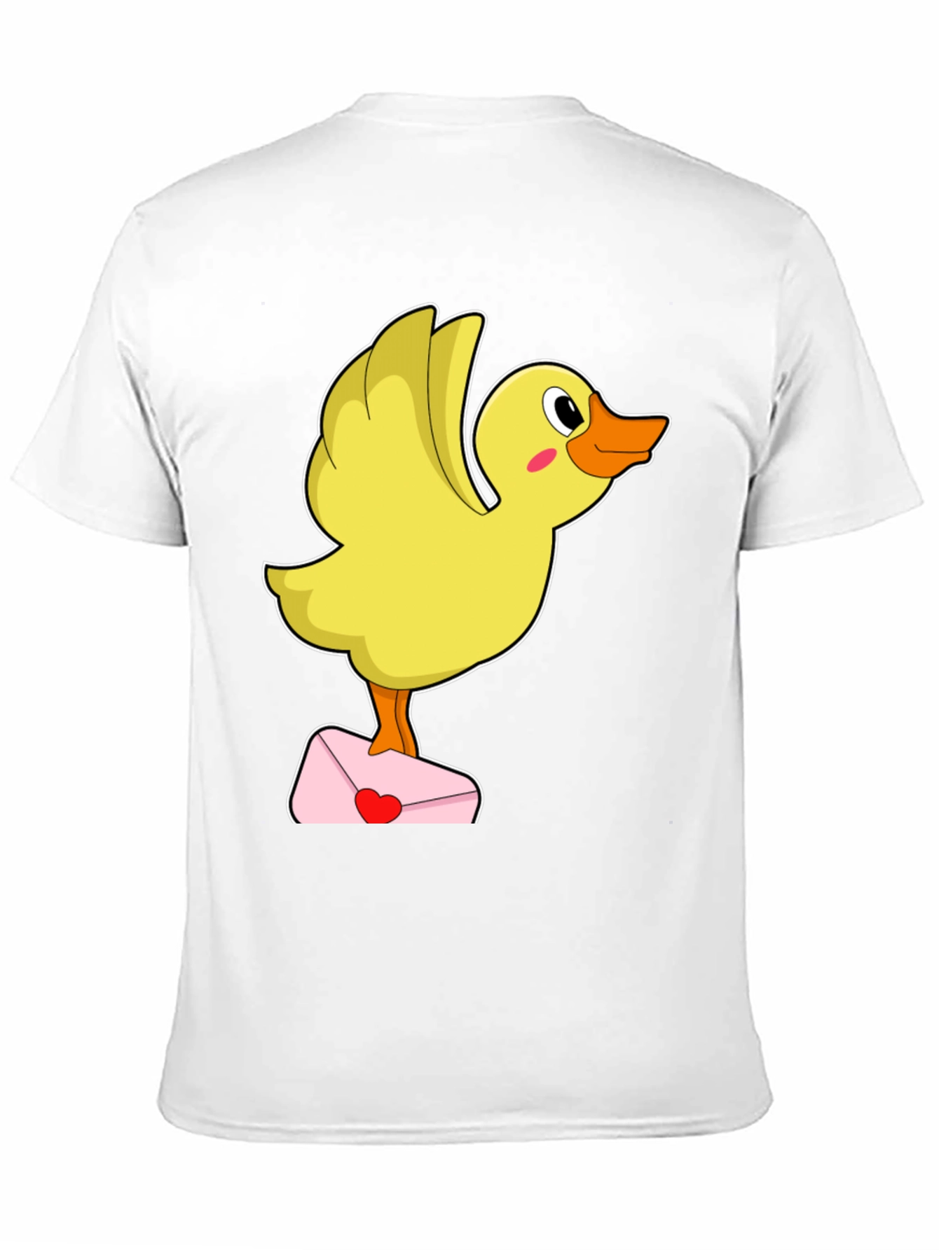 Black Duck with Love Letter T-Shirt - Cute Valentine's Day Gift! view 11