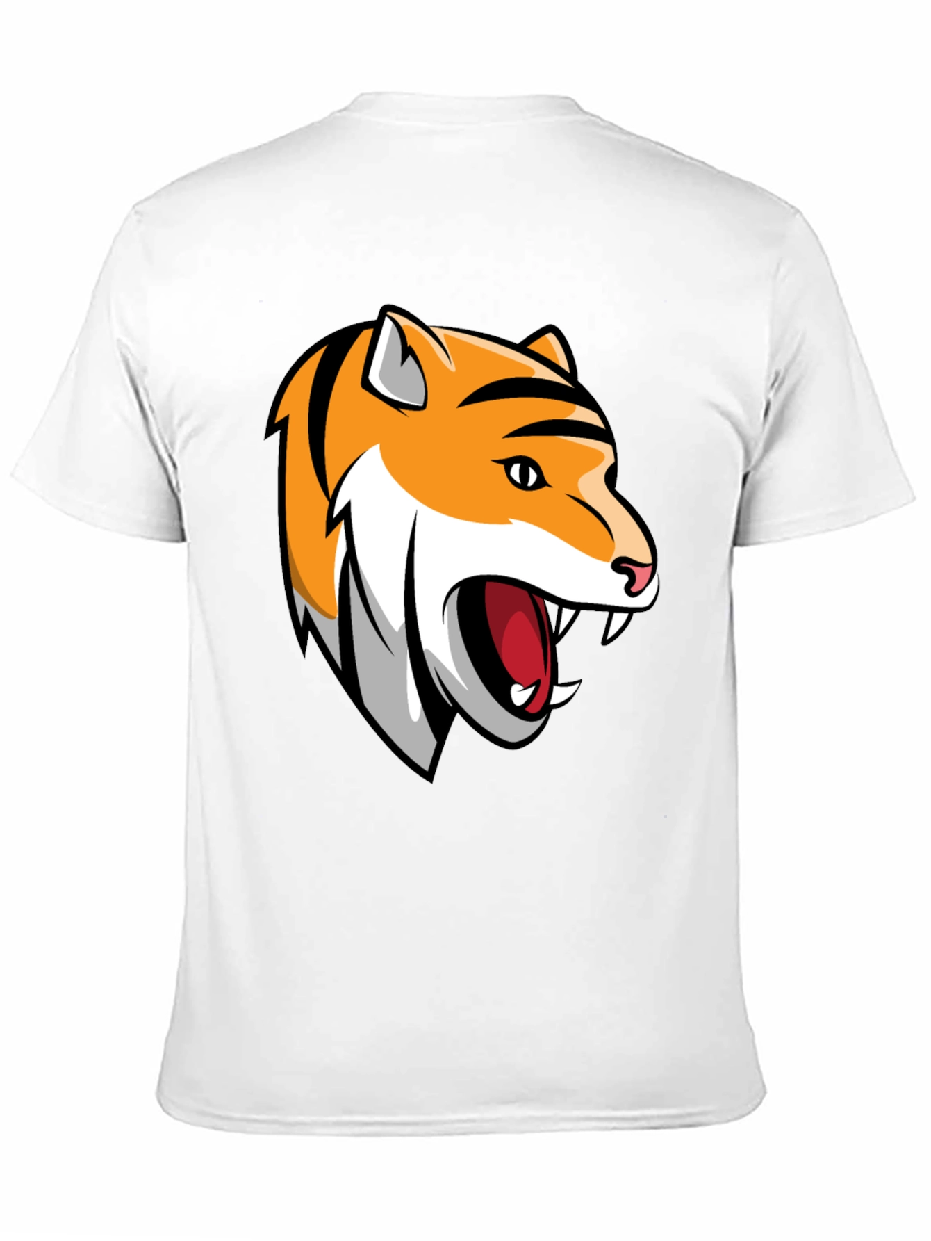 Black Roaring Tiger Graphic Tee - Black Cotton T-Shirt view 11