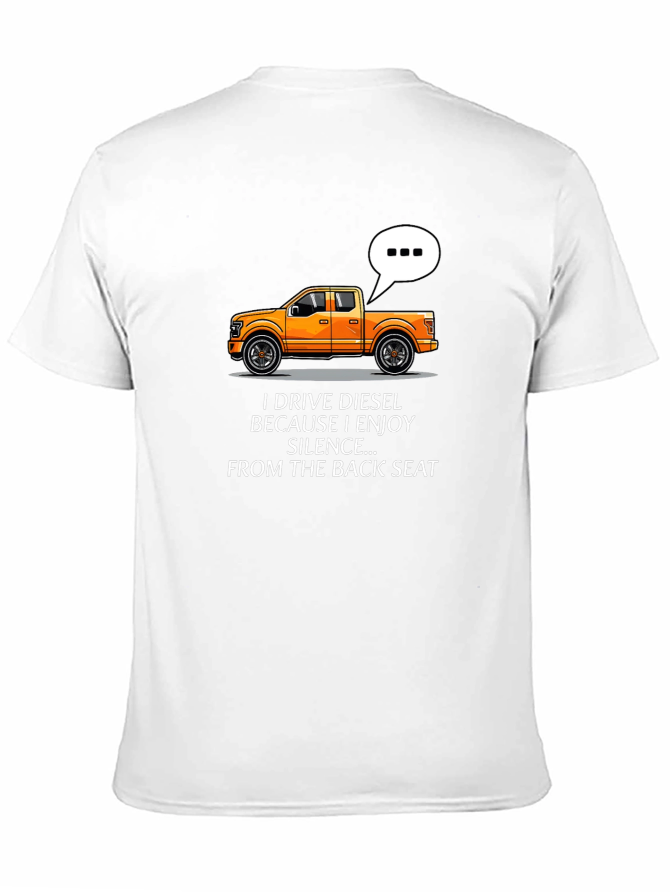 Black Diesel Truck Humor T-Shirt - Enjoy The Silence view 11