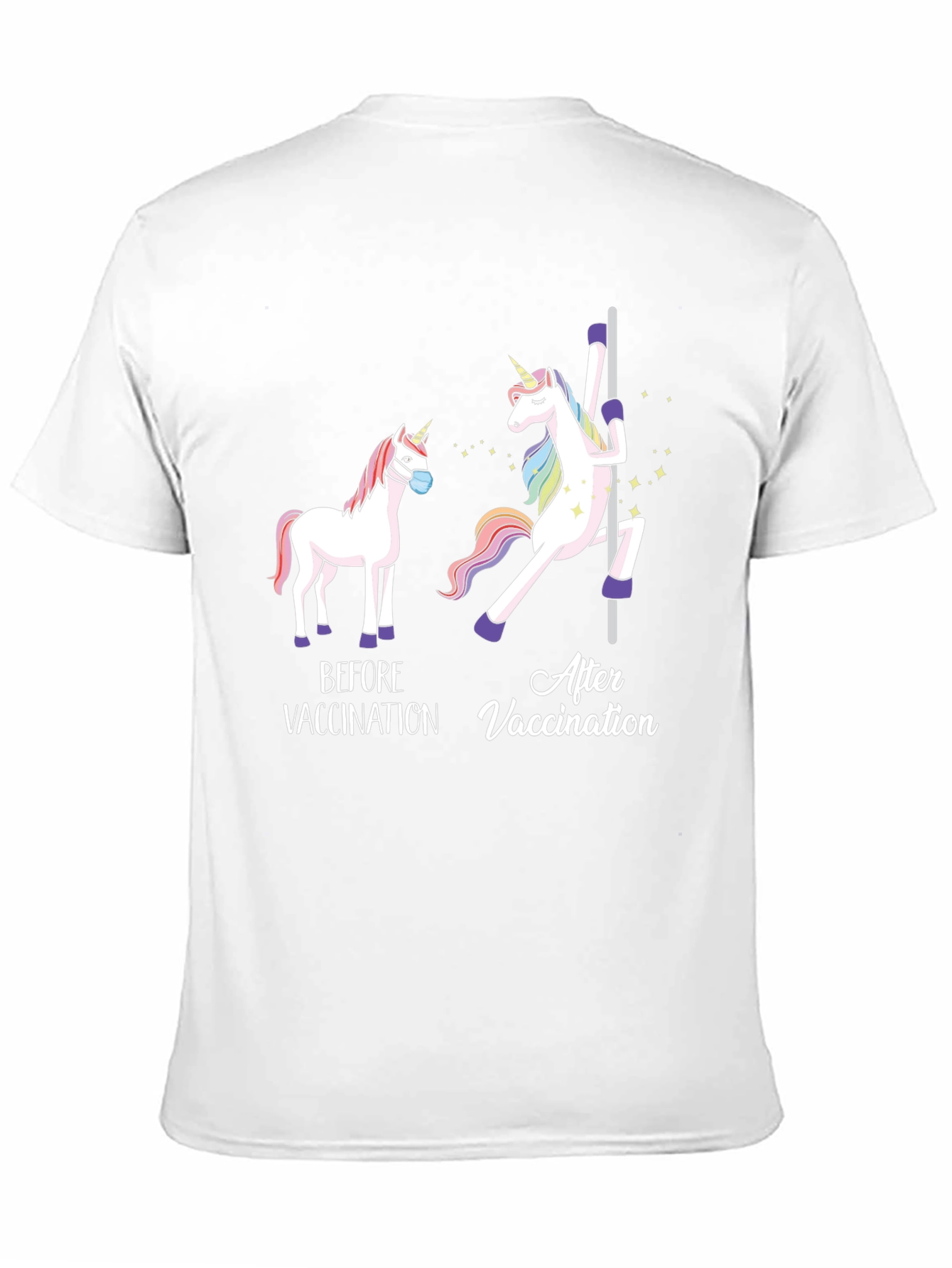 Black Vaccinated Unicorn T-Shirt view 11