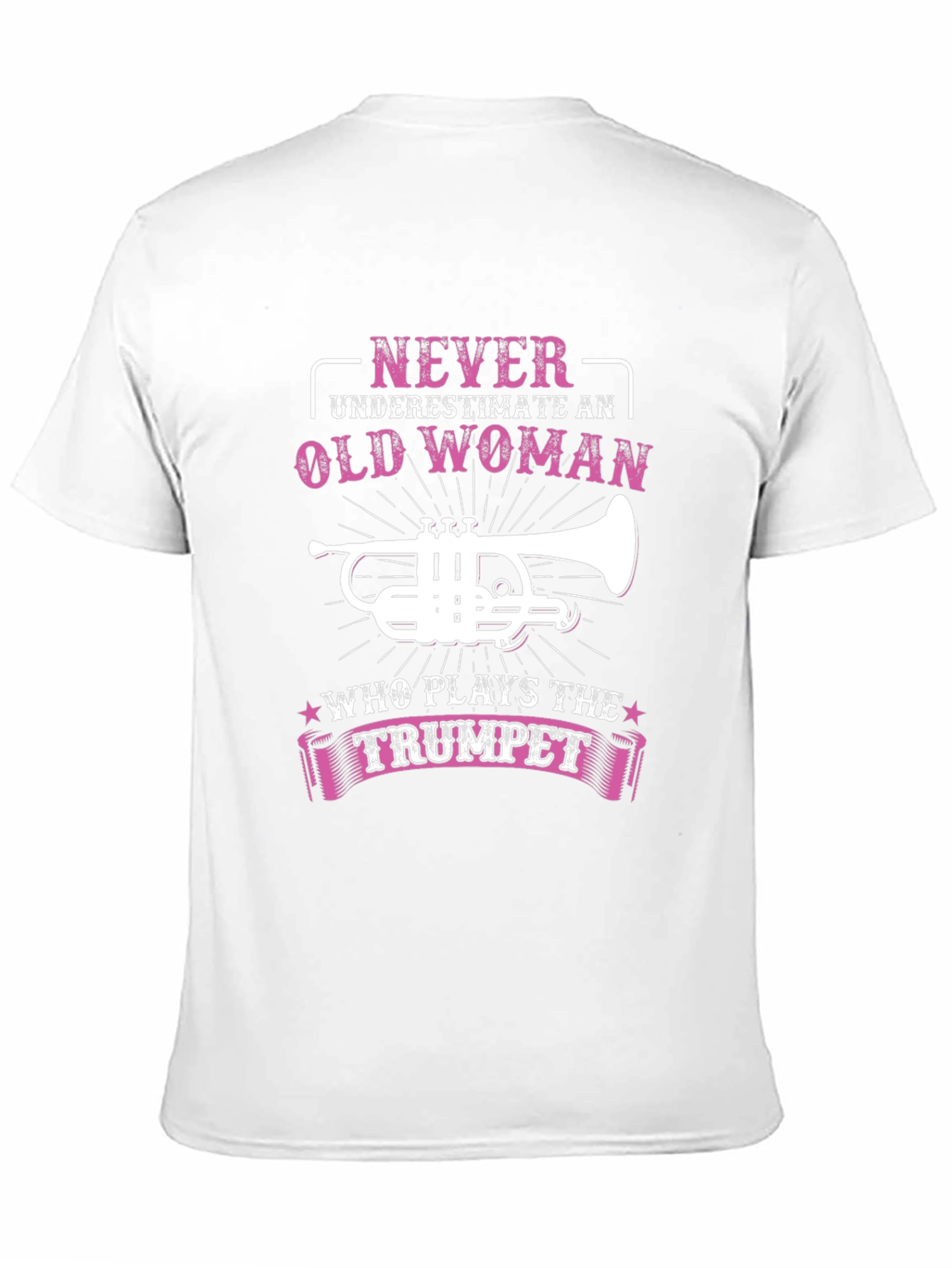 Black Never Underestimate Old Woman Trumpet Player T-Shirt view 11