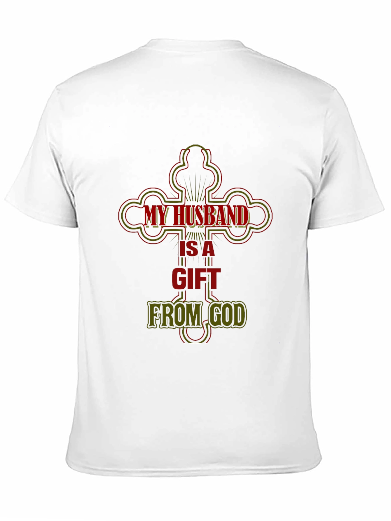 Black My Husband is a Gift from God T-Shirt view 11