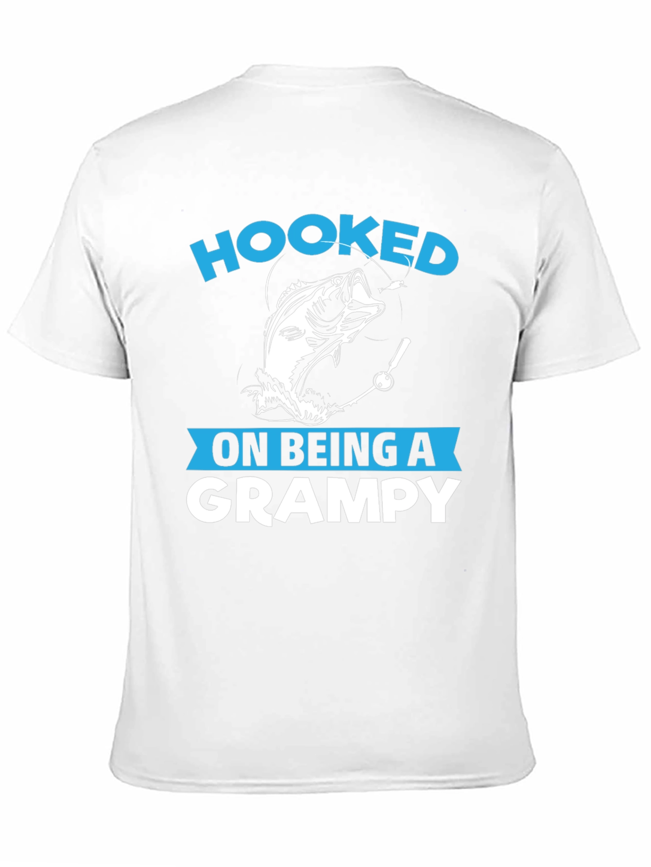 Black Hooked on Being a Grampy T-Shirt view 11