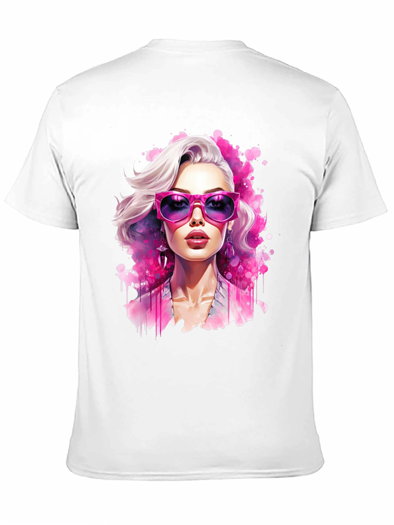 Black Stylish Woman Graphic Tee view 11