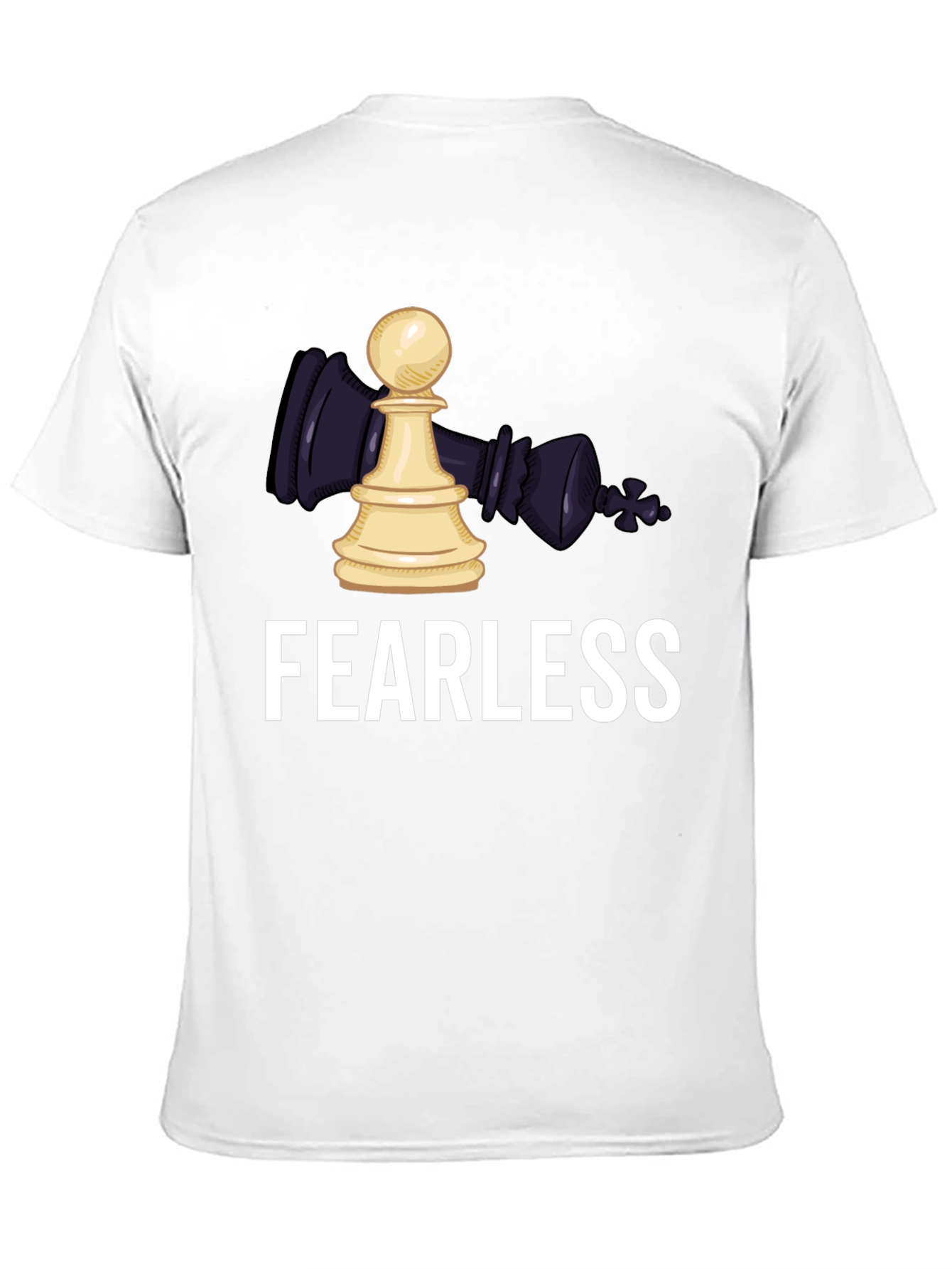 Black Fearless Chess Graphic T-Shirt view 11